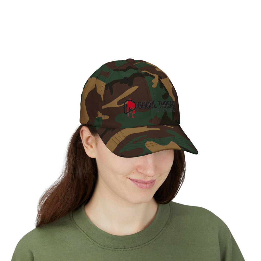 Ghoul Thread Embroidered 'Blood Logo' Dad Cap — Rugged Urban Baseball Hat