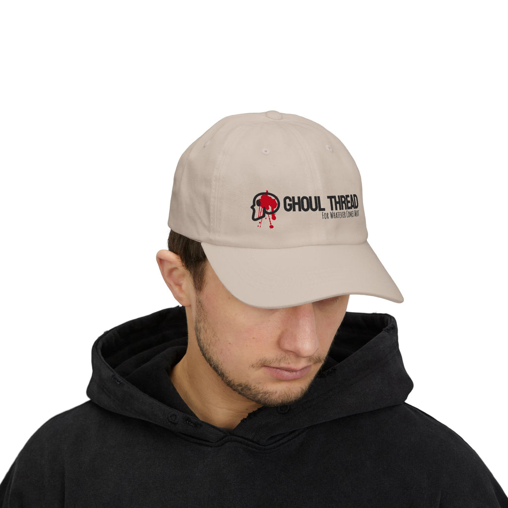 Ghoul Thread Embroidered 'Blood Logo' Dad Cap — Rugged Urban Baseball Hat