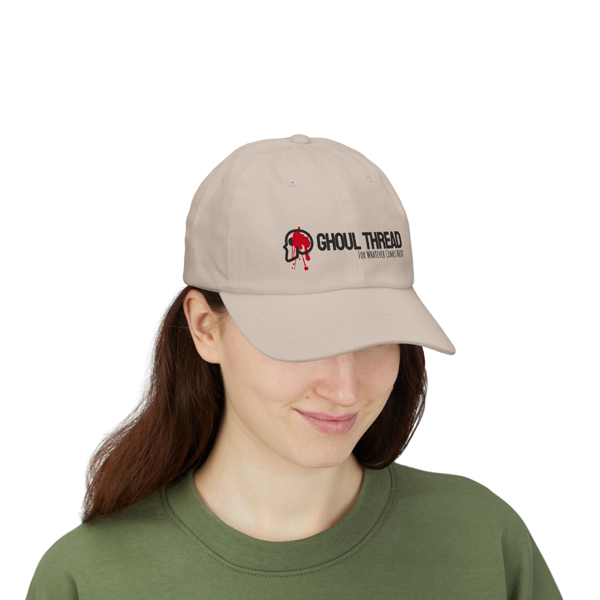 Ghoul Thread Embroidered 'Blood Logo' Dad Cap — Rugged Urban Baseball Hat