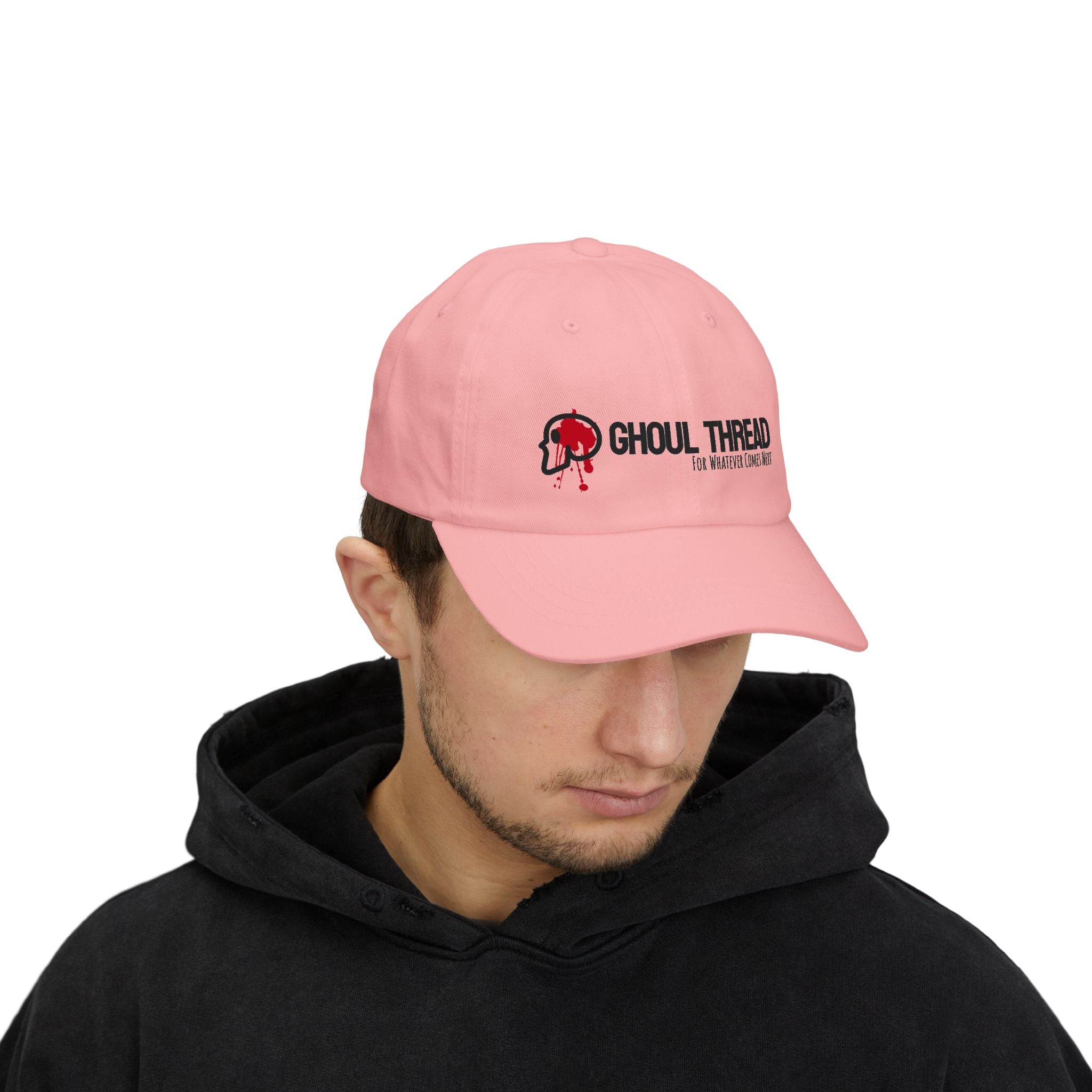 Ghoul Thread Embroidered 'Blood Logo' Dad Cap — Rugged Urban Baseball Hat