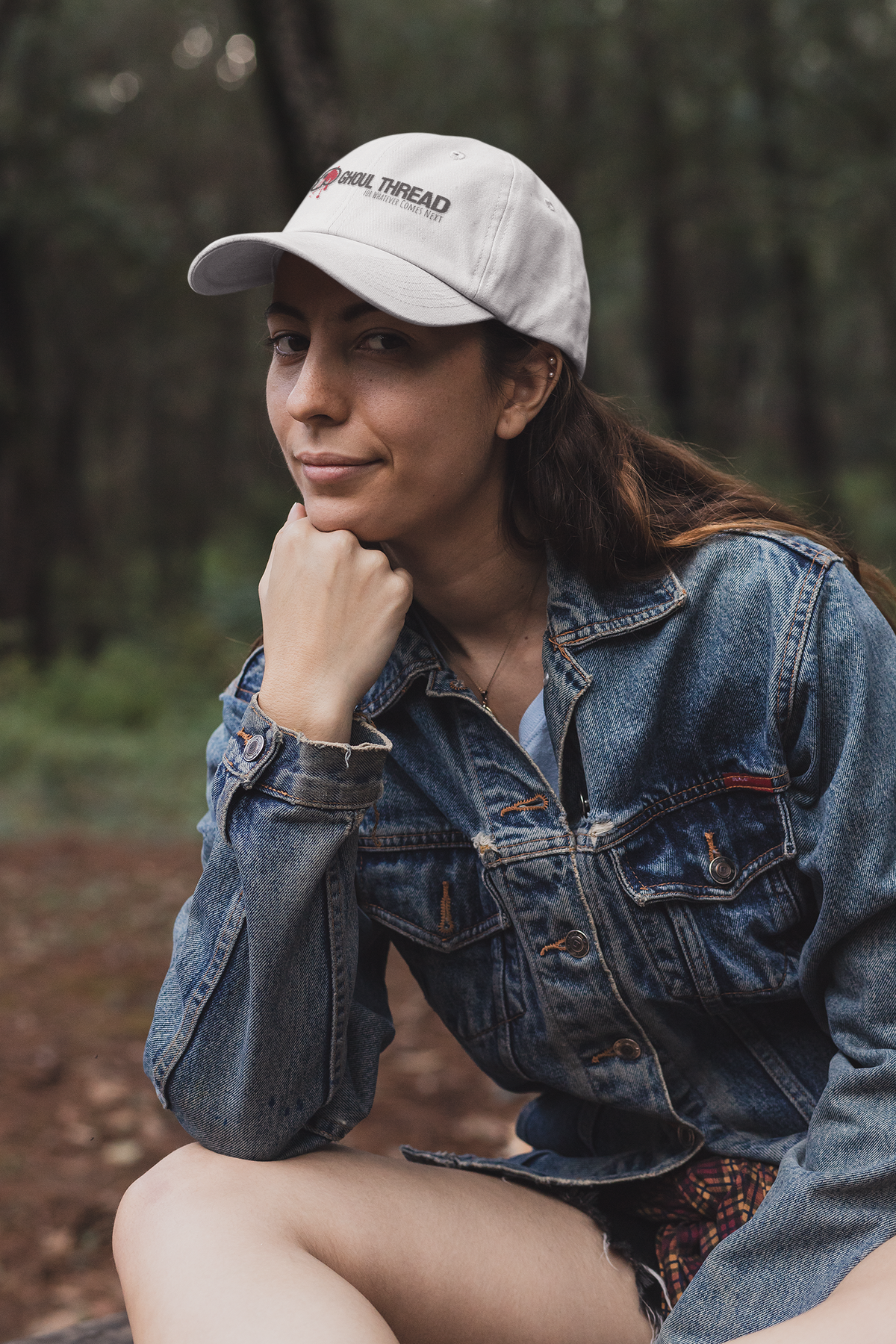 Ghoul Thread Embroidered 'Blood Logo' Dad Cap — Rugged Urban Baseball Hat