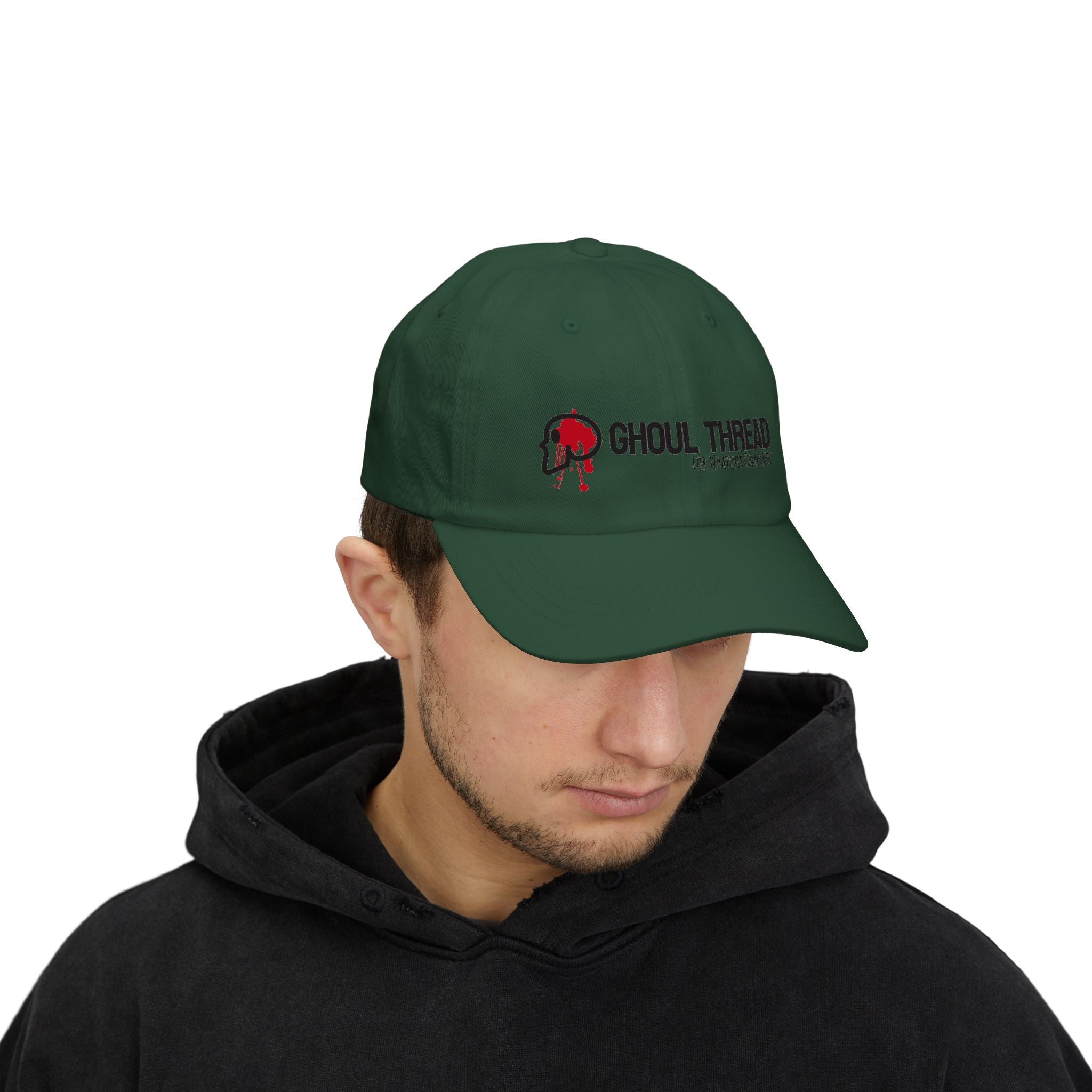 Ghoul Thread Embroidered 'Blood Logo' Dad Cap — Rugged Urban Baseball Hat
