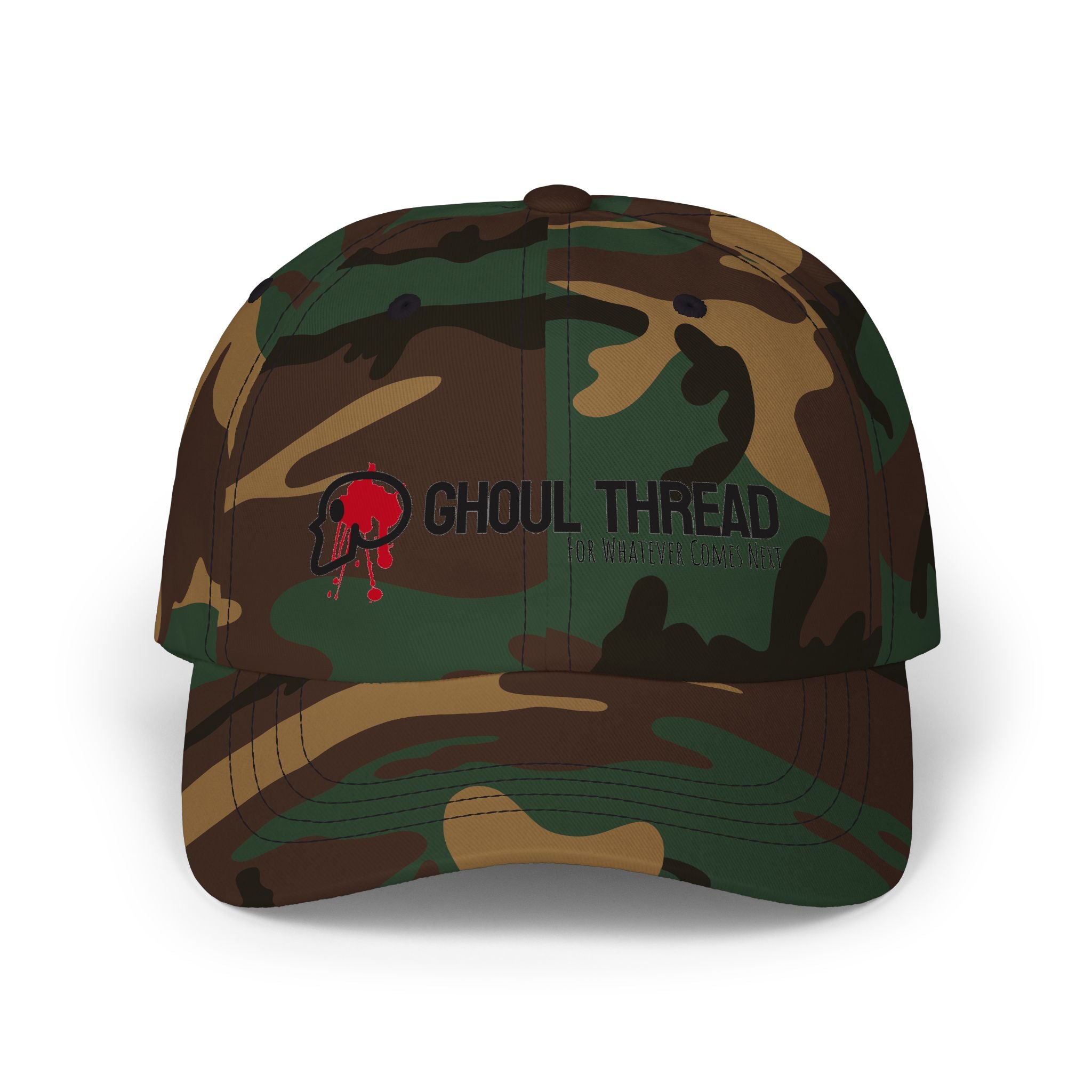 Ghoul Thread Embroidered 'Blood Logo' Dad Cap — Rugged Urban Baseball Hat