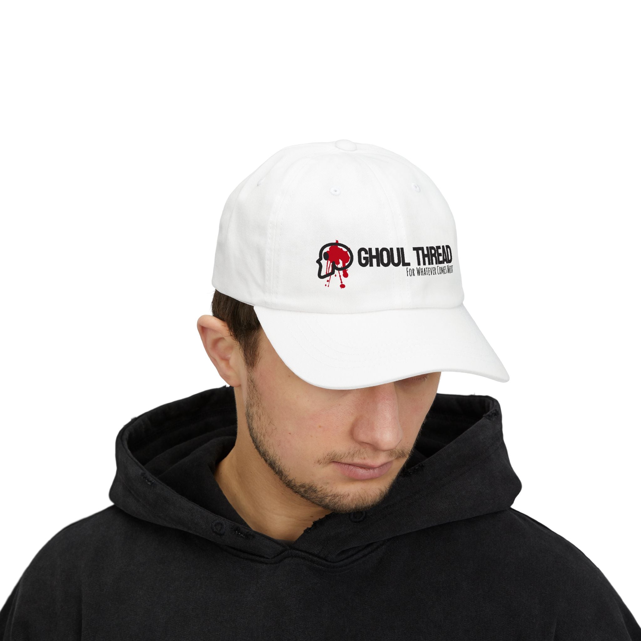 Ghoul Thread Embroidered 'Blood Logo' Dad Cap — Rugged Urban Baseball Hat